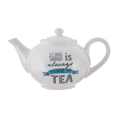 White teapot with &