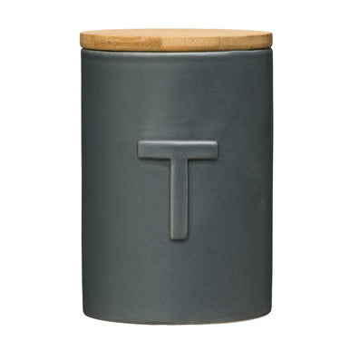 Fenwick Dark Grey Tea Canister