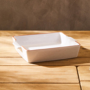 Terracotta White Glazed Oven to Table Dish | Calisto