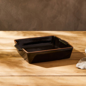 Terracotta Black Glazed Oven to Table Dish | Calisto