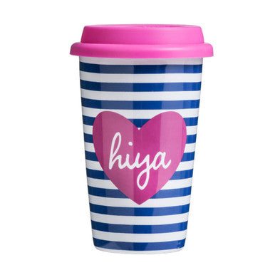 Taza Hiya Ceramic Travel Mug with Silicone Lid