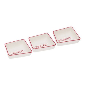 Set Of Three Hollywood Snack Dishes