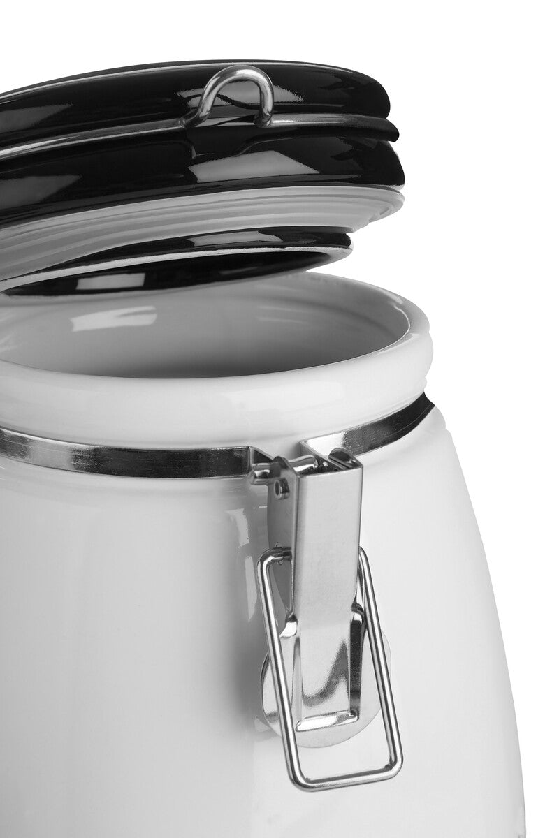 Heartlines Ceramic Clip Top Lid Coffee Canister