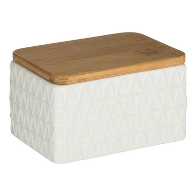 Geome Dolomite And White Tri Butter Dish