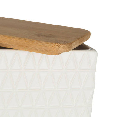 Geome Dolomite And White Tri Butter Dish