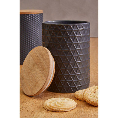 Geome Dolomite And Matt Black Tri Canister