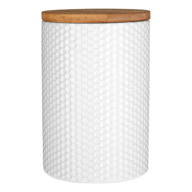 Geome White Hex Canister