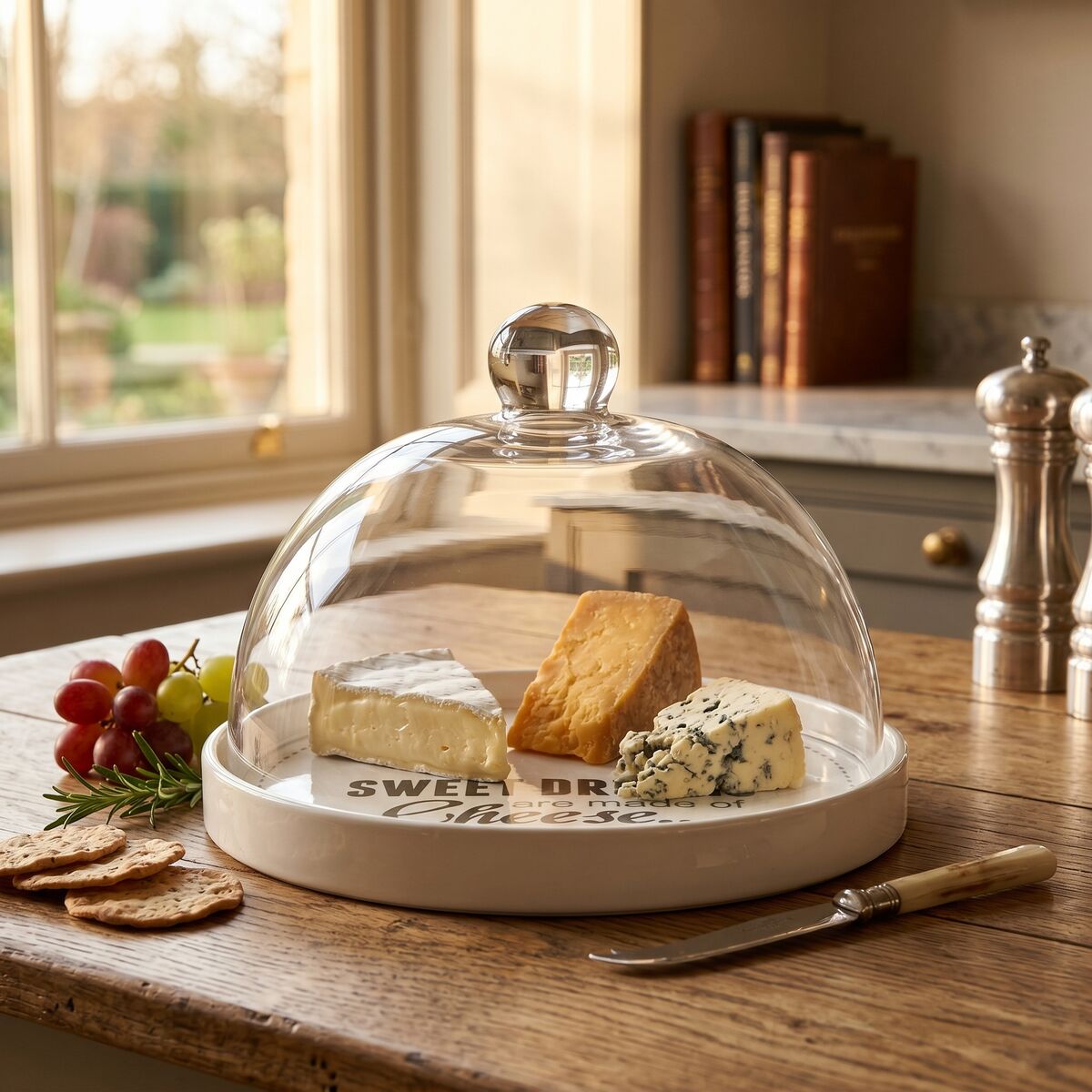 Cheese Board with Glass Dome | Pun and Games
