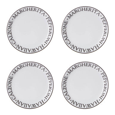 Noir Set Of Four Pizza Plates