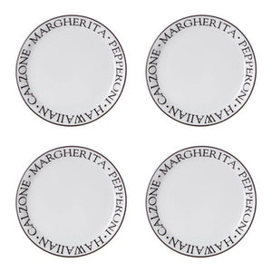 Noir Set Of Four Pizza Plates