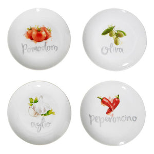Set of Four Antipasti Plates | Italia