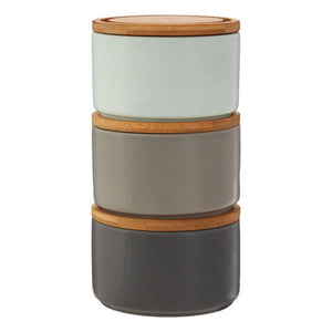 Fenwick Set Of Three Stacking Canisters