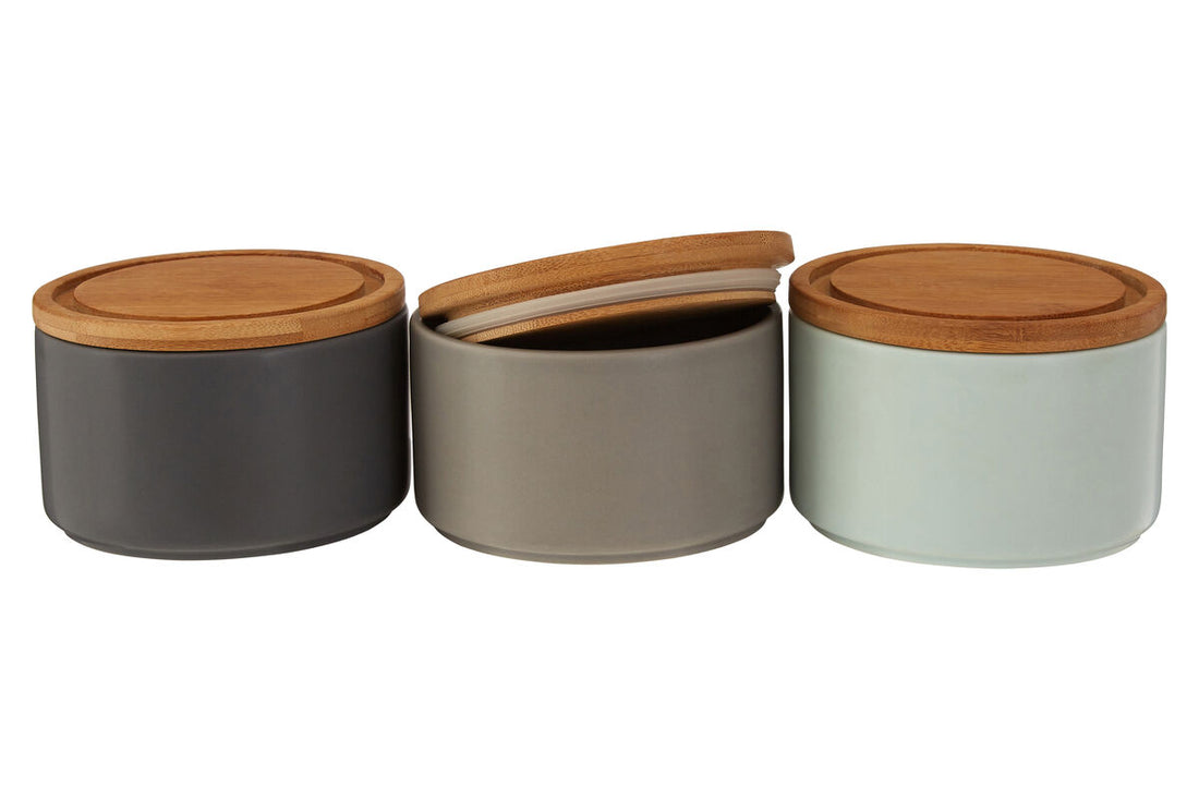 Fenwick Set Of Three Stacking Canisters