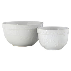 White Set of Two Mixing Bowls | Gigi