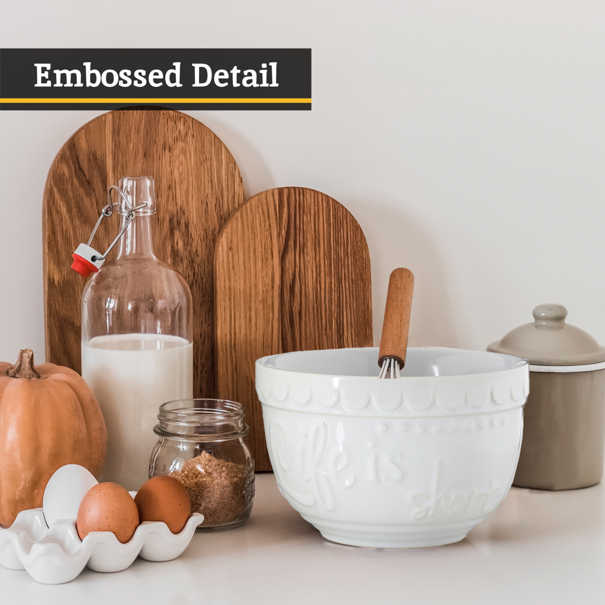 Gigi White Set Of Two Mixing Bowls