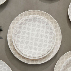 Maya Grey And White 12 Pc Dinner Set