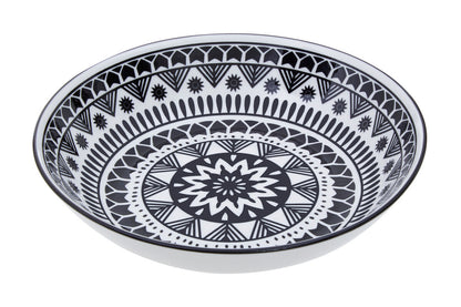 Maya 12 Piece Black And White Dinner Set