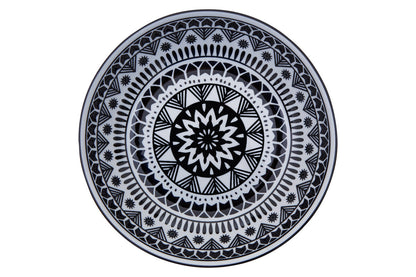 Maya 12 Piece Black And White Dinner Set