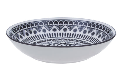 Maya 12 Piece Black And White Dinner Set