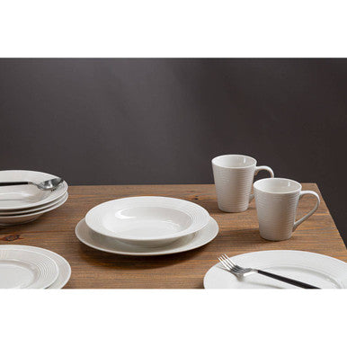 Livorno 16 Pc Ribbed Dinner Set