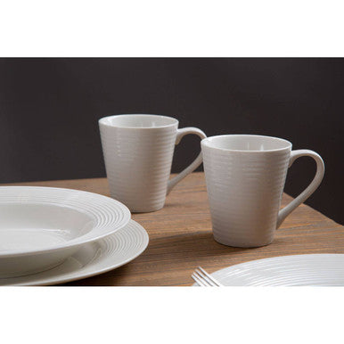 Livorno 16 Pc Ribbed Dinner Set