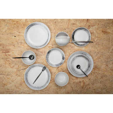 Middag Black And White Dinner Set