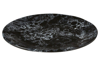 Hygge Black Marble Effect Dinner Plate