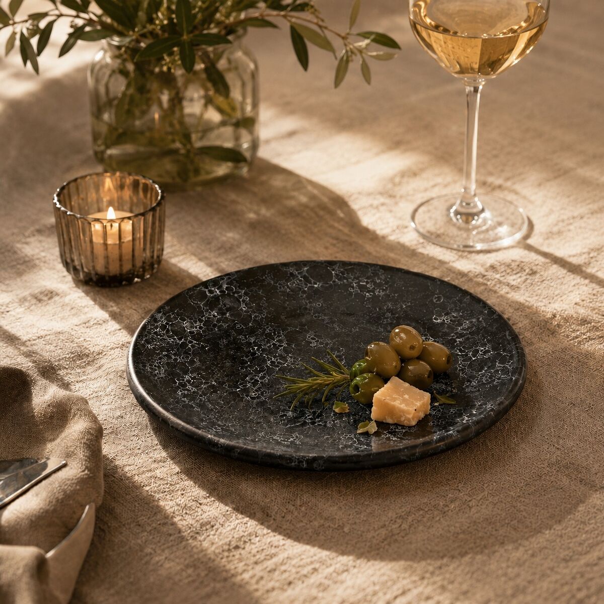 Small Marble Effect Side Plate | Hygge