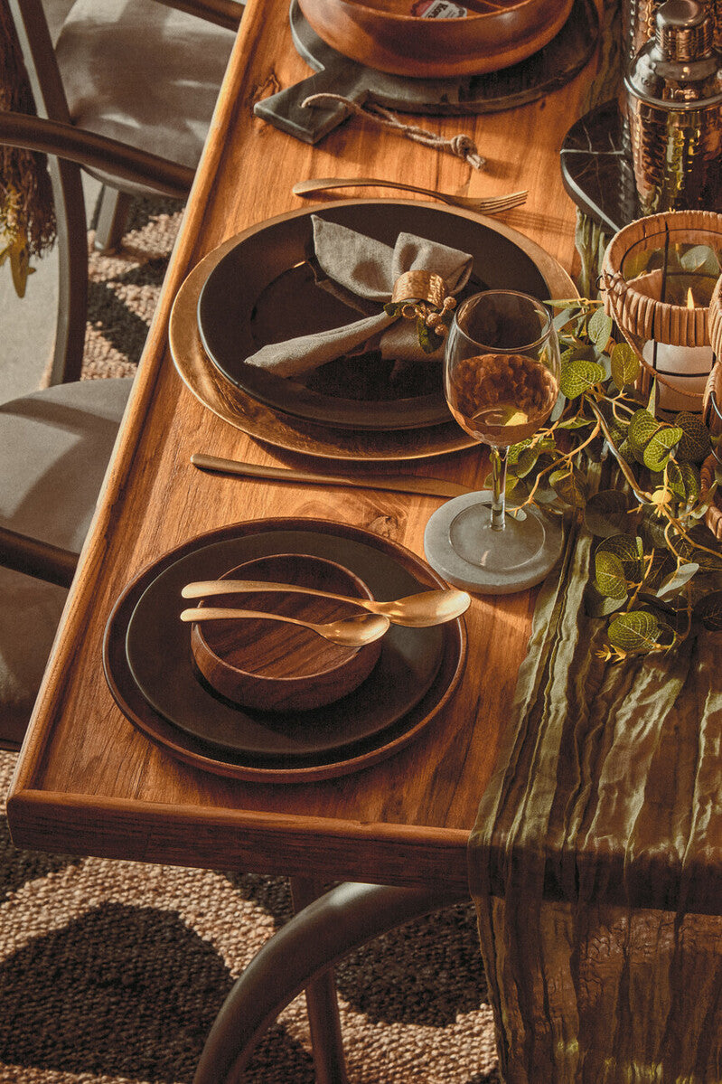 Hygge Black Stoneware Dinner Plate