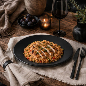 Black Stoneware Dinner Plate | Hygge