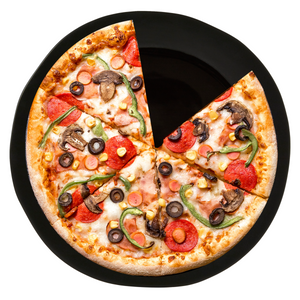 Black Stoneware Pizza Plate | Hygge