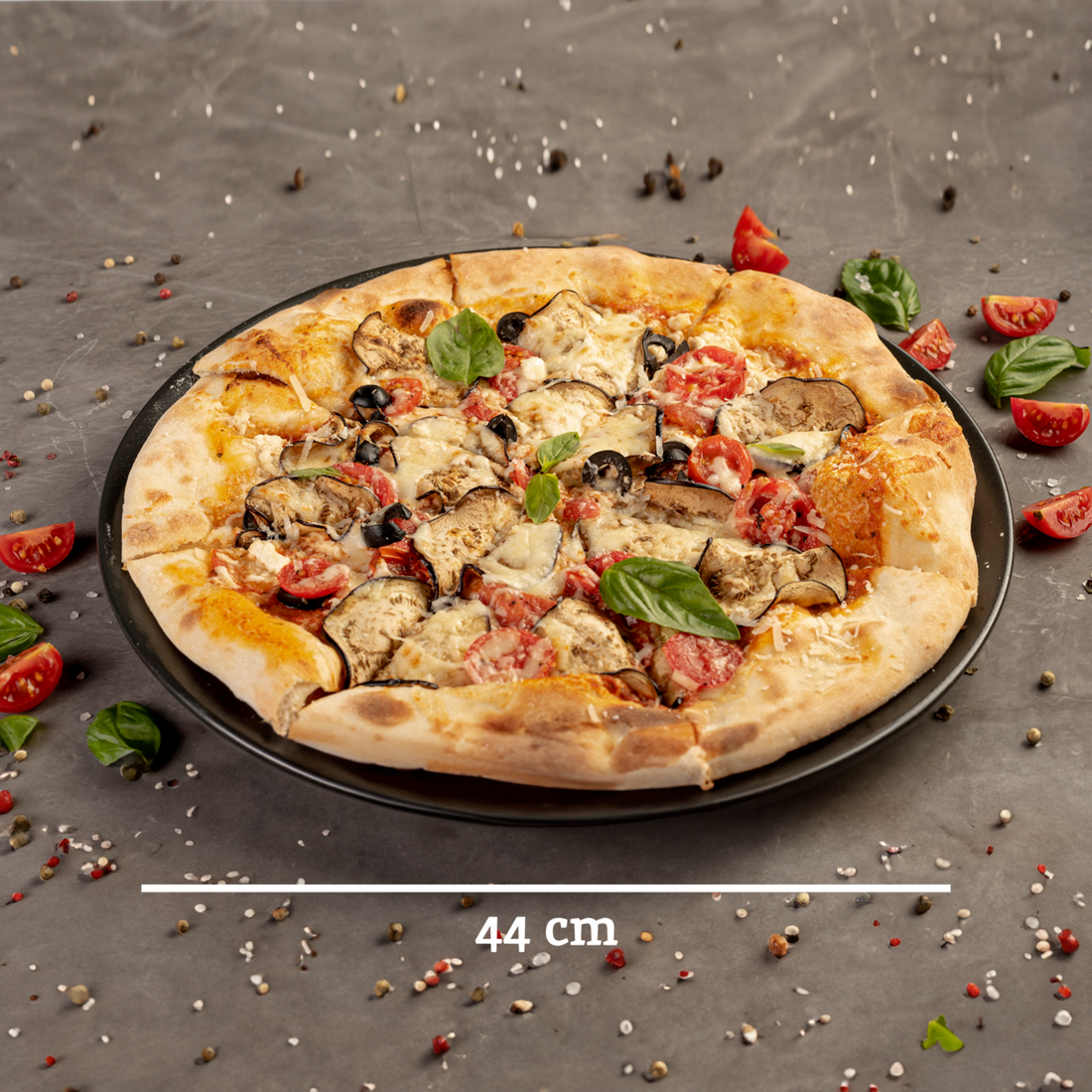 Hygge Black Stoneware Pizza Plate