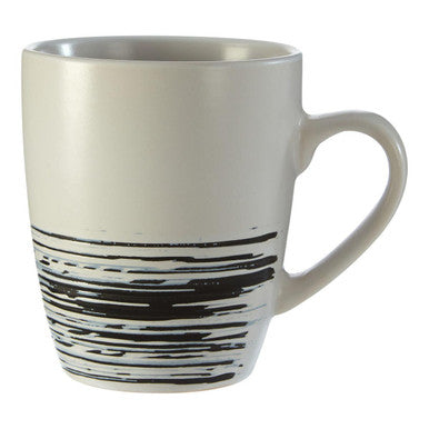 Middag Set Of 4 White And Bark Effect Mugs