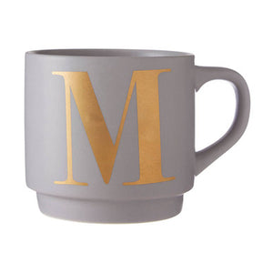 Signet Grey Monogram Mug, M