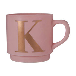 Signet Pink Monogram Mug, K