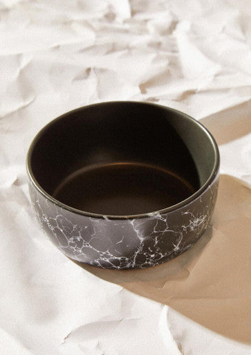 Hygge Black Faux Marble Bowl