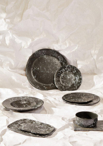 Hygge Small Black Marble Effect Serving
