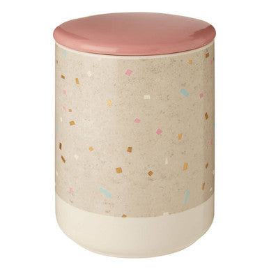 Lozica Large Fine Earthenware Grey White Storage Canister