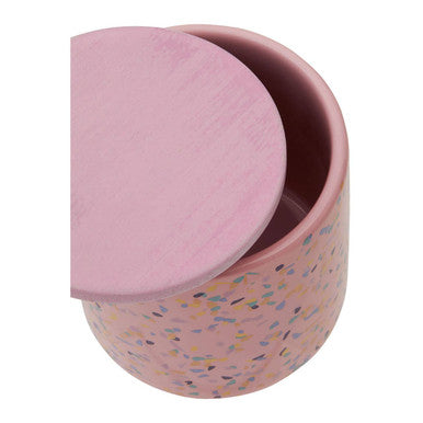 Yuki Medium Pink Terrazzo Storage Canister