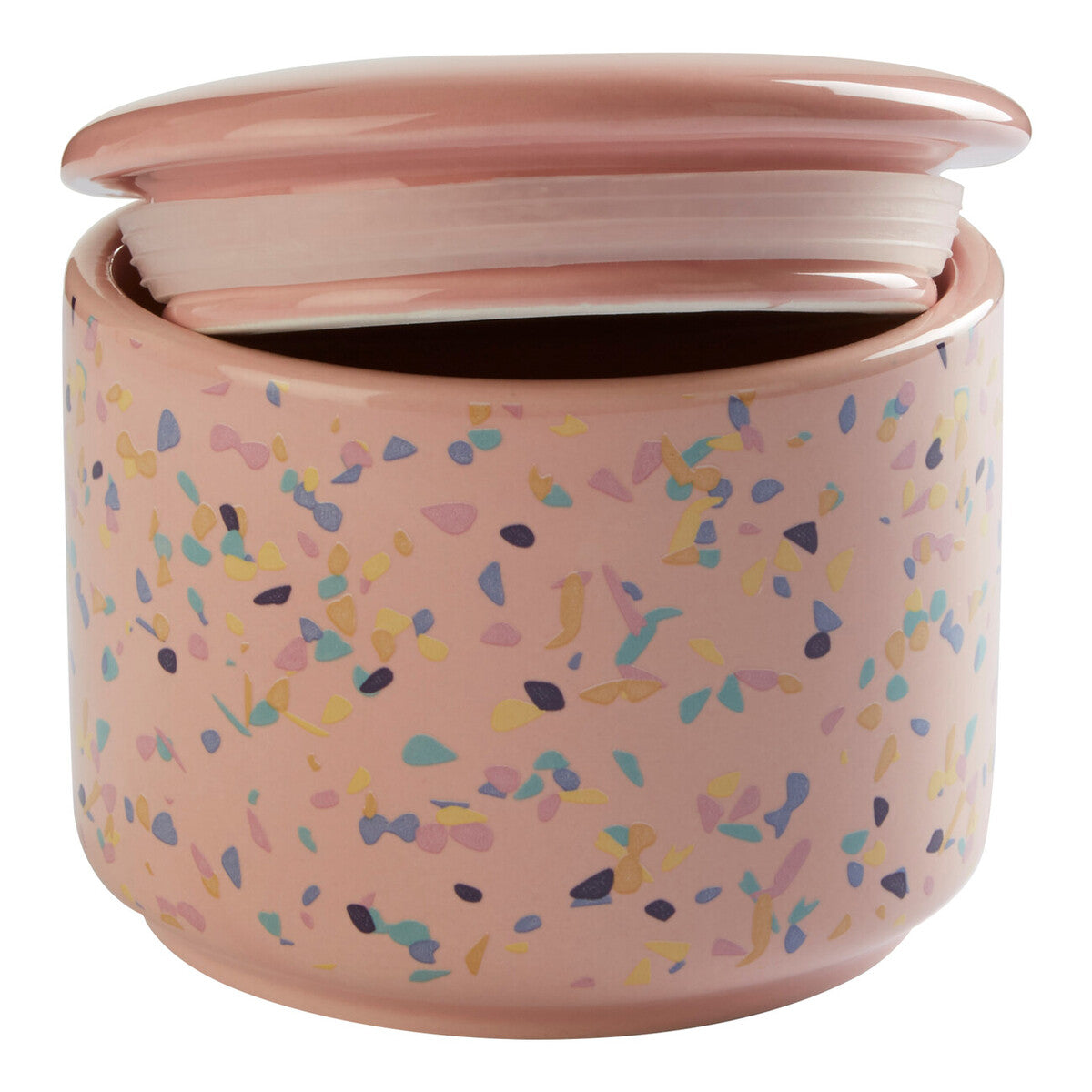 Yuki Small Pink Terrazzo Storage Canister