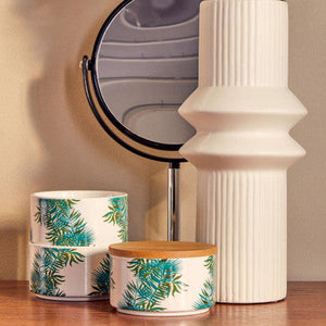 Set of Three Stackable Canisters | Winter Palm