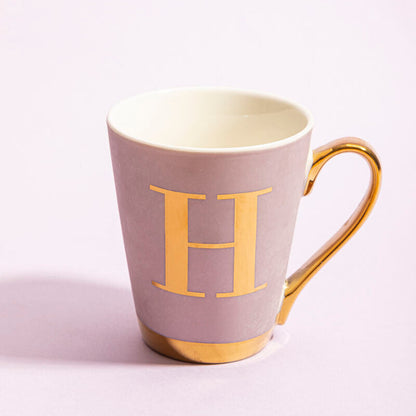 Mug with gold letter &