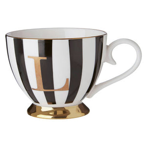 Black and White Monogram Mug L | Duchess