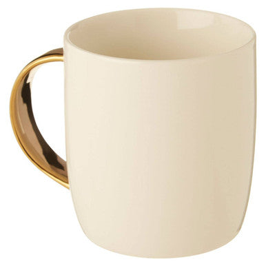 Diamond Deco White Monogram Mug A