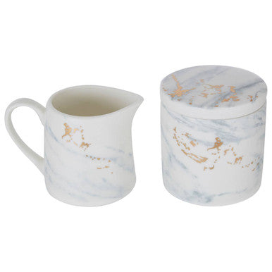 Marble Luxe Sugar Pot And Creamer