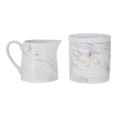 Marble Luxe Sugar Pot And Creamer