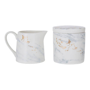 Sugar Pot and Creamer | Marble Luxe