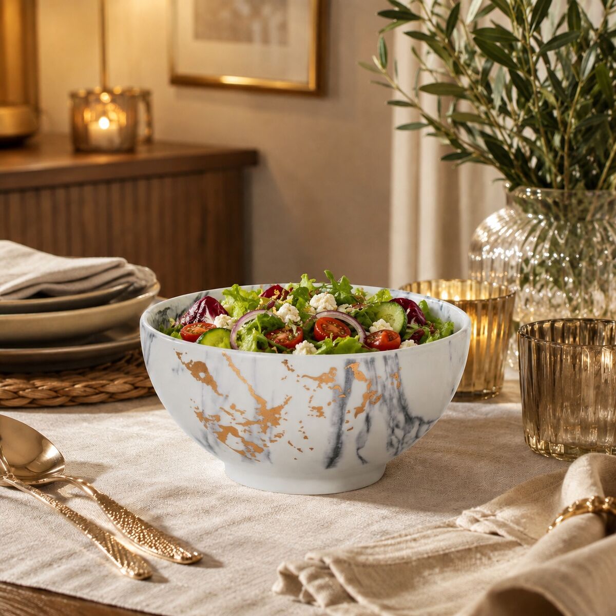 Salad Bowl | Marble Luxe