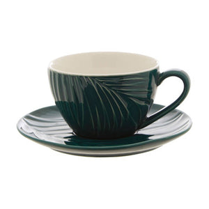 Bali Dark Green Espresso Cup And Saucer