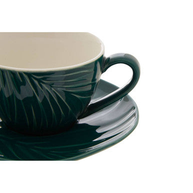 Bali Dark Green Espresso Cup And Saucer